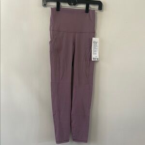 Lululemon Align Leggings 25” with Pockets Lavender Luxe NWT